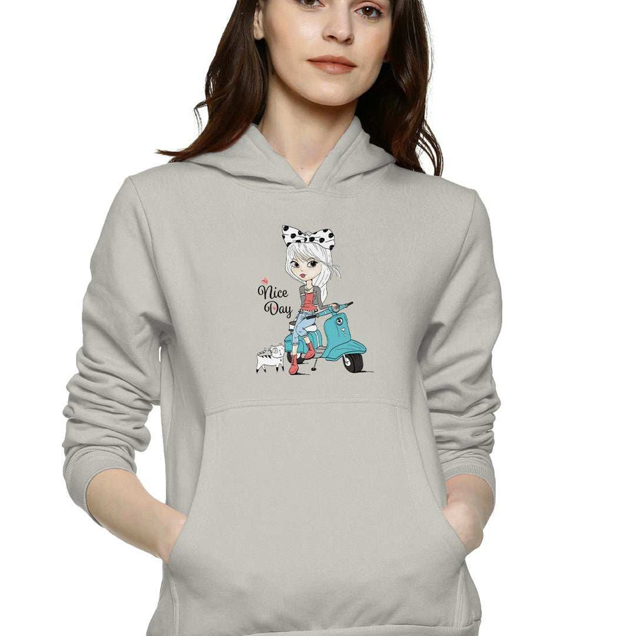 Nice Day Printed Premium Quality Hoodie For Women - Ample To Buy