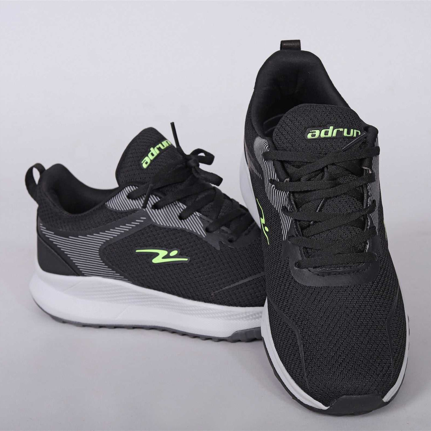 Ad Top Black Lace-Up Running Shoes - Ample To Buy