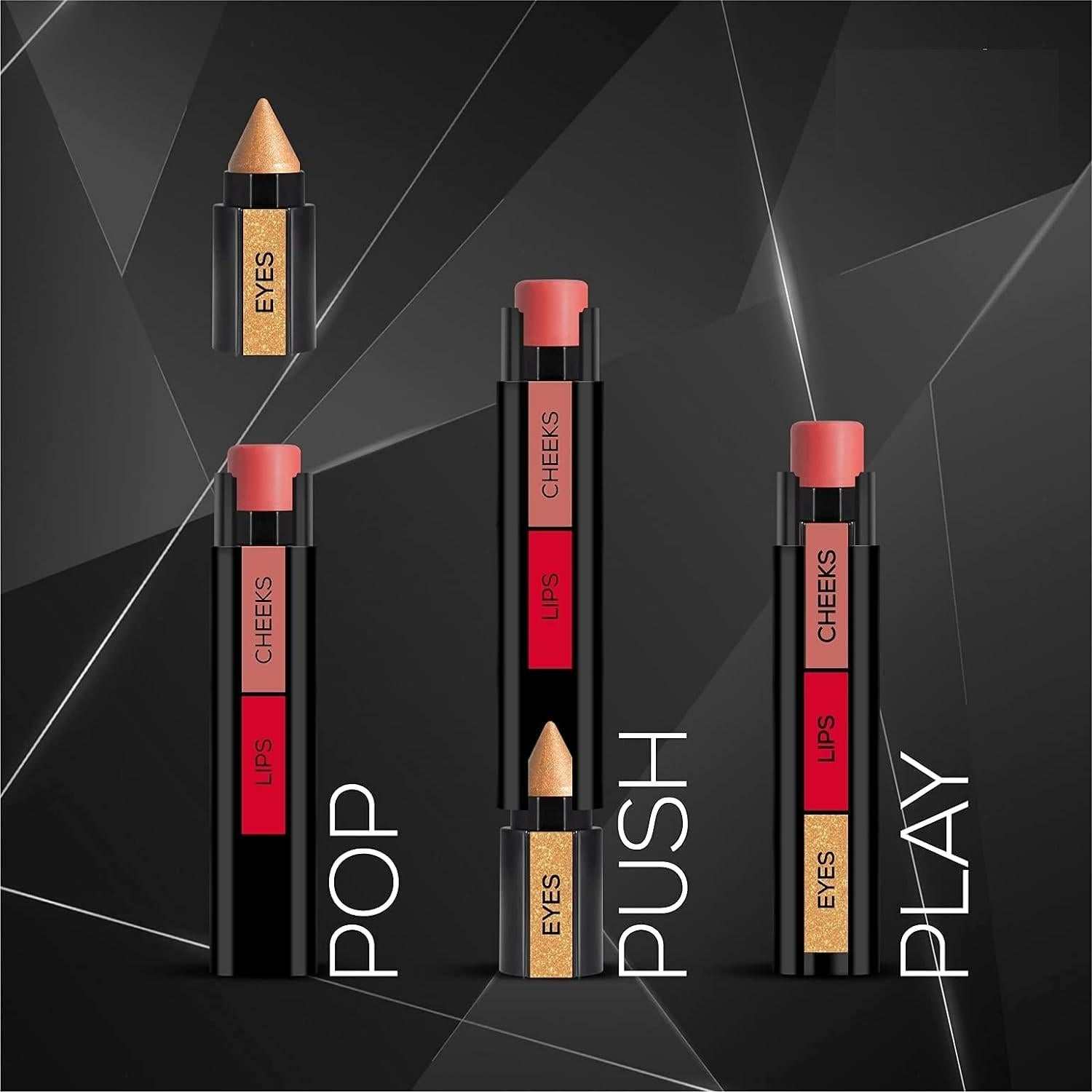 Lipstick (3-In-1) Makeup Stick | All-in-One Beauty Solution (100g).